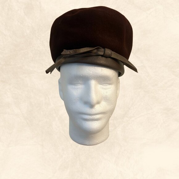🎩 Vintage 1940s/50s Glenover Henry Pollak Wool Hat — Sears Millinery 🎩 - Picture 1 of 6
